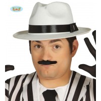 SOMBRERO REY DEL POP BLANCO CINTA NEGRA