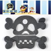  GUIRNALDA CALAVERA PIRATA NEGRO 3MT