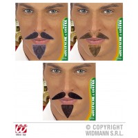 $D BIGOTE PERILLA ADHESIVA GRIS