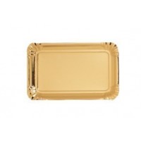   P.100U BANDEJA CARTON ORO 14X21CM