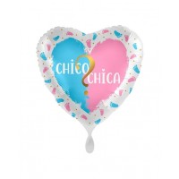 GLOBO 17" FOIL CORAZON CHICO O CHICA