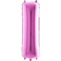 GLOBO 40" FOIL LETRA I FUCSIA