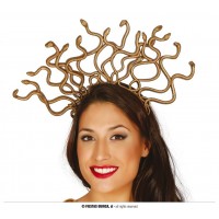   DIADEMA SERPIENTE MEDUSA ORO