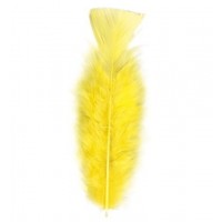   50 PLUMAS AMARILLA APROX. 10CM