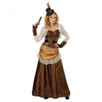  DISFRAZ T-XXL STEAMPUNK VESTIDO LARGO