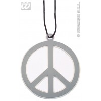COLLAR SIMBOLO DE LA PAZ HIPPIE PLASTICO