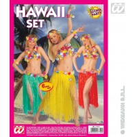$D SET HAWAIANO 6PZAS ADULTO 3COL.SURT