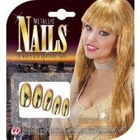   15 UÑAS POSTIZAS ORO