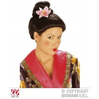 PELUCA GEISHA NEGRA C/FLOR