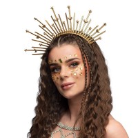 DIADEMA CORONA APOLO MEDIA LUNA ORO