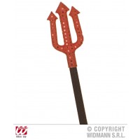 MINI TRIDENTE ROJO TELA LENTEJUELAS 40CM