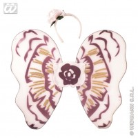 $D ALAS MARIPOSA C/DIADEMA C/FLOR