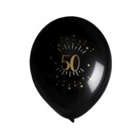 8 GLOBOS 11" LATEX NEGRO N50