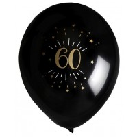 8 GLOBOS 11" LATEX NEGRO N60