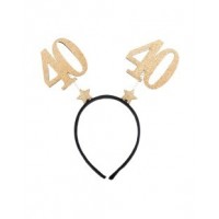 DIADEMA ANTENA N40 ORO GLITTER