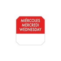 R/1000U ETIQUETA MIERCOLES 2,5X2,5CM