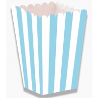 CAJA P/PALOMITAS ALTA RAYAS CELESTE 12CM