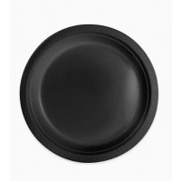   12 PLATOS PL REUTILIZABLE NEGRO 22