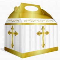   CAJA GOLOSINA COMUNION CRUZ ORO