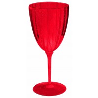    8 COPAS VINO ROJA GLITTER 236ML