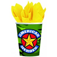PAQ.8/U VASO HEROES AMERICANOS 266ML