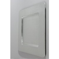 $D PLATO CUADRADO 33X33CMS PLATA
