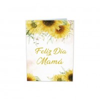 MINI TARJETA GIRASOL DIA MAMA  
