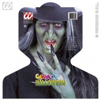 $D CAPA C/GORRO BRUJA NEGRA/LILA ADULTO