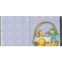 $D 25 TARJETA BEBE CESTA PATITO