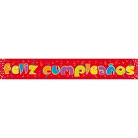 2 BANDAS PL FELIZ CUMPLEAÑOS 13X90CM
