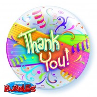 $D GLOBO 22" BURBUJA THANK YOU