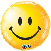 GLOBO 18" FOIL REDONDO SMILEY AMARILLO