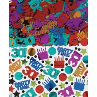 PAQ.CONFETI METAL 30 TOPO BIRTHDAY