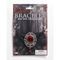 BRAZALETE VAMPIRA PIEDRA ROJA