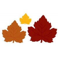 PAQ.3/U SILUETA METAL HOJA OTOÑO