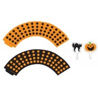 PAQ.12/U DECORACION MAGDALENA HALLOWEEN