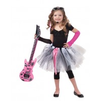 TUTU AÑO 80 INFANTIL BLANCO TIRA NEGRA