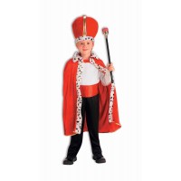 SET INFANTIL CAPA CORONA REY ROJO