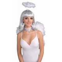  GARGANTILLA ANGEL ENCAJE BLANCO ALAS