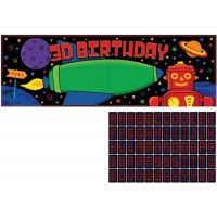 CARTEL GDE HAPPY BIRTHDAY ROBOT 3D 1,52M