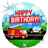 GLOBO 18" FOIL RND VEHICULOS URGENCIA