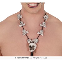 COLLAR CALAVERA HUESOS VOODOO