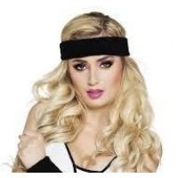   SET CINTA PELO 2 MUÑEQUERAS NEGRO