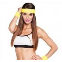   SET CINTA PELO 2 MUÑEQUERAS AMARILL
