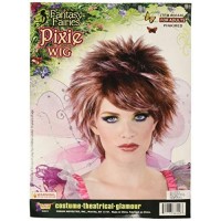 PELUCA HADA CORTA ROJA MECHA ROSA