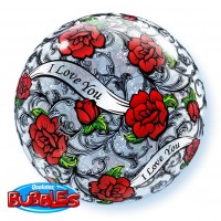 $D GLOBO 22" BURBUJA ILOVE YOU