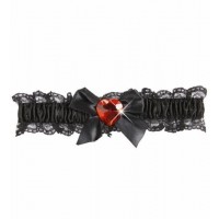 LIGA NEGRA LAZO CORAZON ROJO
