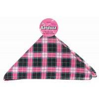 PAÑUELO CUADROS FUCSIA/NEGRO