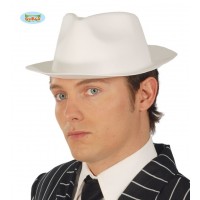 $D SOMBRERO E.V.A GANSTER BLANCO ADULTO