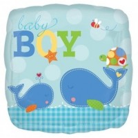 GLOBO 18 ITS A BOY CELESTE ANIMALITOS